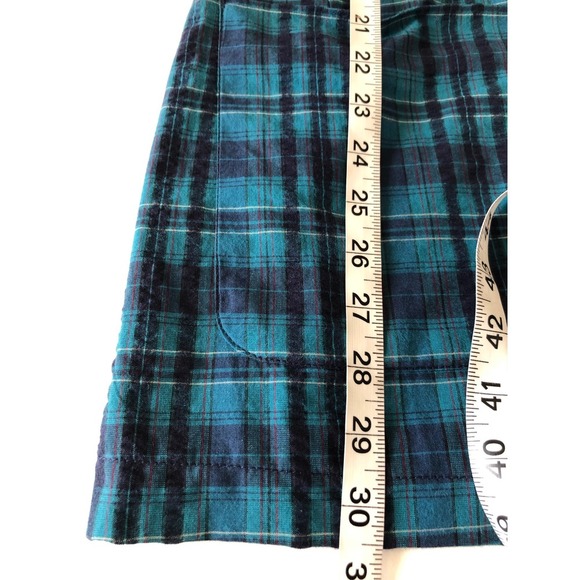 Vintage Eddie Bauer Plaid Blazer 100% Cotton Blue Green Career Preppy Jacket | M - Picture 15 of 16